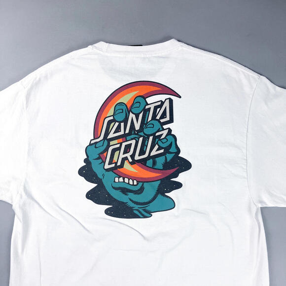 Y2K Santa Cruz White Graphic Pocket T-Shirt - Picture 6 of 8